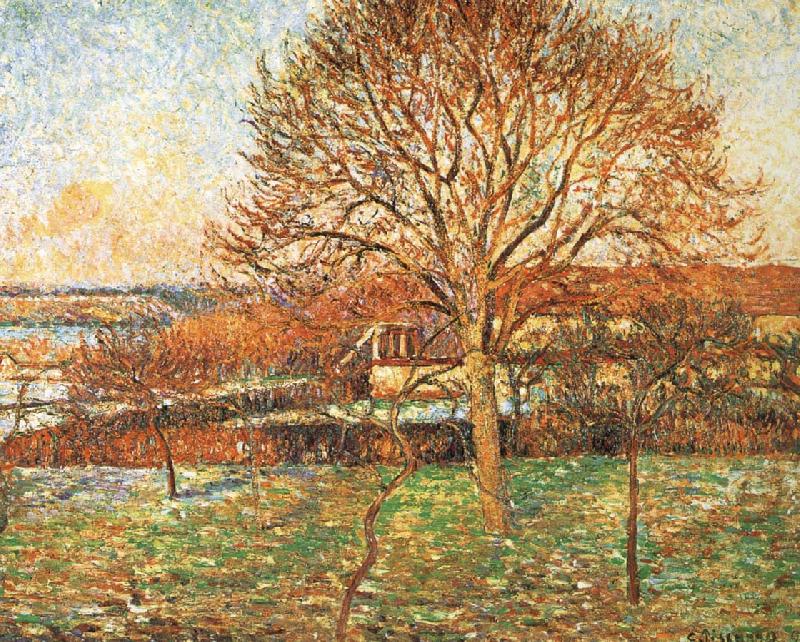 Camille Pissarro Under the sun large walnut Germany oil painting art